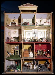 Intérieur de maison de poupées de ville, 1840